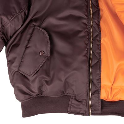 Giacca da pilota US MA1 BOMBER MAROON - VIOLA FOSTEX 1214011-M 11