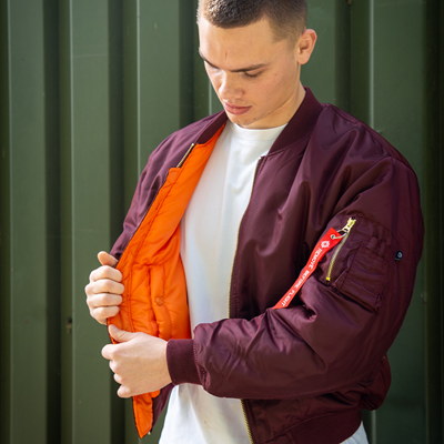 Giacca da pilota US MA1 BOMBER MAROON - VIOLA FOSTEX 1214011-M 6
