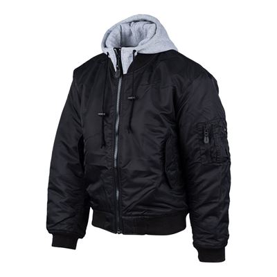 Giacca bomber MA1 con cappuccio NERA FOSTEX 121411BLK 15