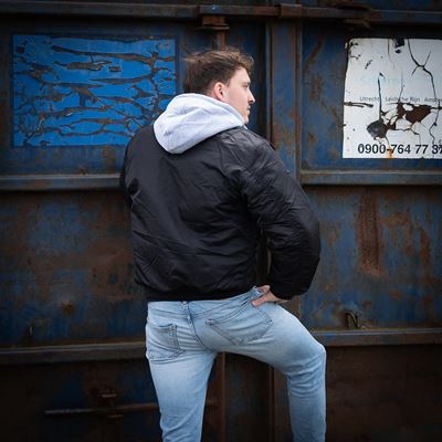 Giacca bomber MA1 con cappuccio NERA FOSTEX 121411BLK 10