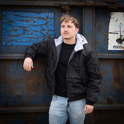 Giacca bomber MA1 con cappuccio NERA FOSTEX 121411BLK 8