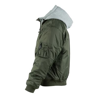 Giacca bomber MA1 con cappuccio VERDE FOSTEX 121411OL 2