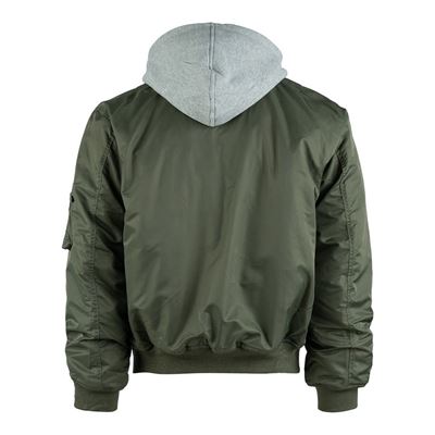 Giacca bomber MA1 con cappuccio VERDE FOSTEX 121411OL 8