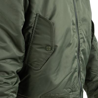 Giacca bomber MA1 con cappuccio VERDE FOSTEX 121411OL 5