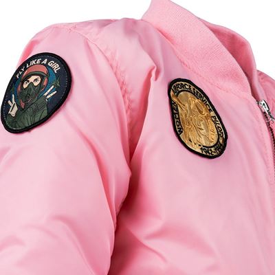 Giacca MA-1 per bambini con toppe ROSA FOSTEX 121432 6