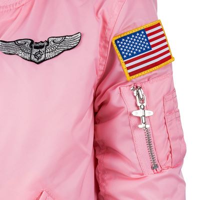 Giacca MA-1 per bambini con toppe ROSA FOSTEX 121432 5