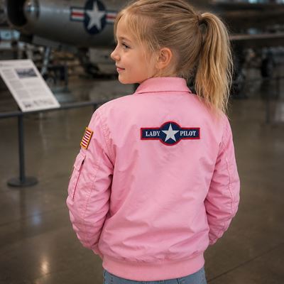 Giacca MA-1 per bambini con toppe ROSA FOSTEX 121432 3