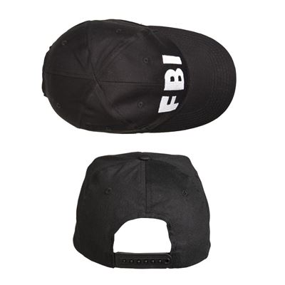 Cappellino da baseball con scritta "FBI" NERO MIL-TEC® 12316092 2
