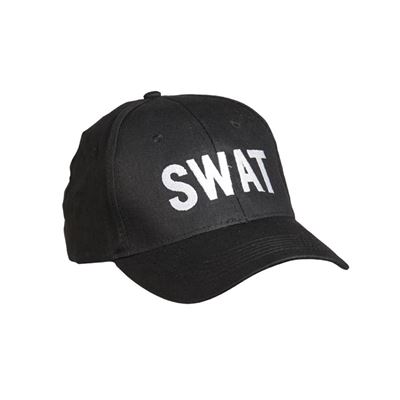 Cappellino da baseball con scritta "SWAT" NERO