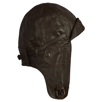 Casco da aviatore in pelle FLY MARRONE
