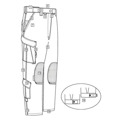 Pantaloni TRU XTREME rip-stop VERDI TRU-SPEC 12470 3