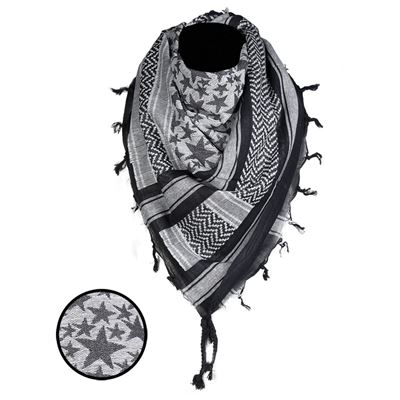 Sciarpa SHEMAGH STELLE NERO/BIANCO