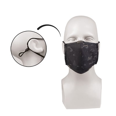 Mascherina SQUARE-SHAPE rip-stop MULTITARN® BLACK MIL-TEC® 12670269 2