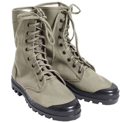 Scarpe COMANDO in tela a 9 occhielli VERDI