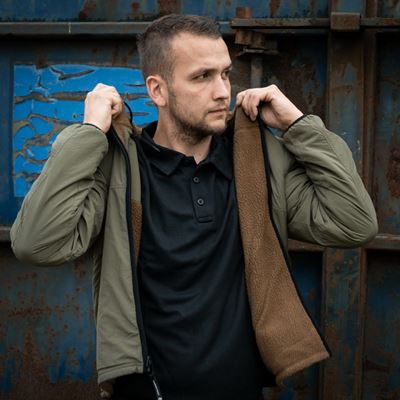 Giacca reversibile SHERPA SOFTSHELL COYOTE/VERDE FOSTEX 129846COYRG 13