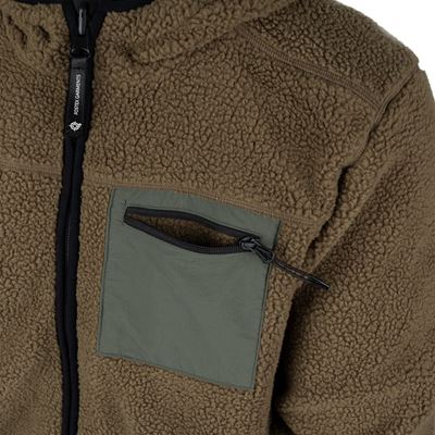 Giacca reversibile SHERPA SOFTSHELL COYOTE/VERDE FOSTEX 129846COYRG 19