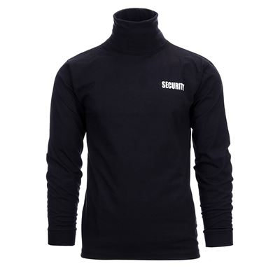Maglia SECURITY a collo alto con maniche lunghe NERA