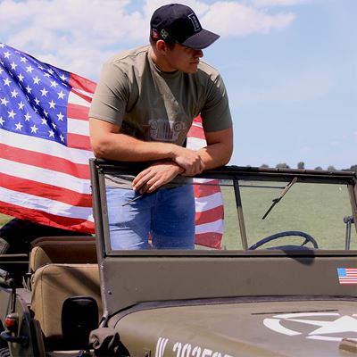 Maglietta con maschera JEEP WILLYS e stella alleata FOSTEX 133643 2