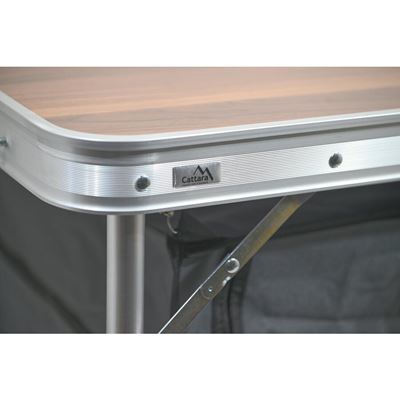 Tavolo pieghevole da campeggio - piano in formica effetto legno Cattara 13481 5