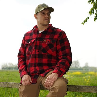 Camicia da boscaiolo in flanella ROSSA E NERA FOSTEX 135301BLACKRED 2