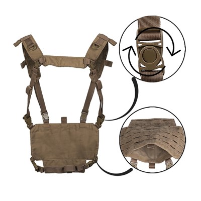 Gilet tattico leggero CHEST RIG con pannello LASER DARK COYOTE MIL-TEC® 13530419 2