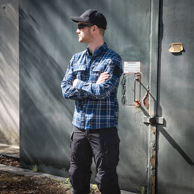 Camicia in flanella CONTRACTOR a quadri BLU Task Force 2215 135505BG 7