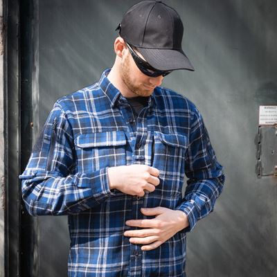 Camicia in flanella CONTRACTOR a quadri BLU Task Force 2215 135505BG 3