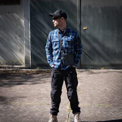 Camicia in flanella CONTRACTOR a quadri BLU Task Force 2215 135505BG 2