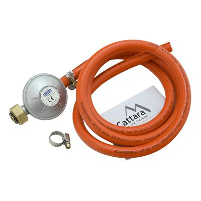 Regolatore di pressione gas 30 mbar tubo flessibile 1,5 m set