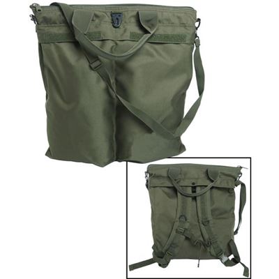 Borsa US per casco con cinghie VERDE
