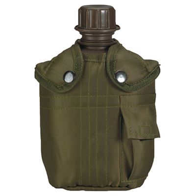 Bottiglia da campo US con custodia con tasca VERDE