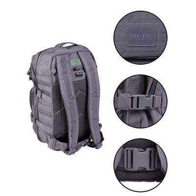 Zaino ASSAULT II grande URBAN GREY MIL-TEC® 14002208 2