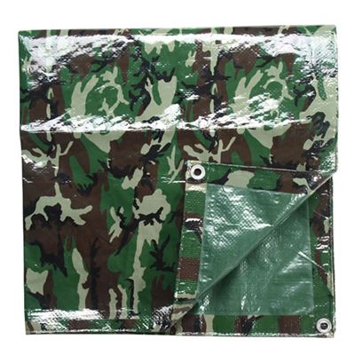 Telone mimetico ABDECK in pellicola PE, dimensioni 5x6 m, WOODLAND