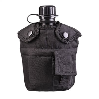 Borraccia da campo US 1 l con beccuccio e custodia NERA