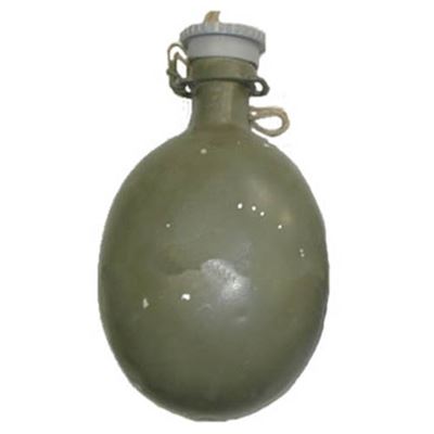 Bottiglia da campo AČR/ČSLA in alluminio senza involucro, tappo in plastica