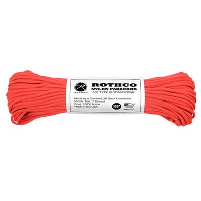 Corda PARACORD nylon 550LB ø 4 mm / 30 m ROSSA