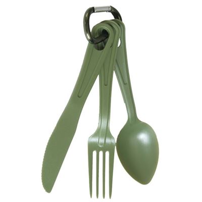 Posate US LEXAN 3 pezzi con moschettone