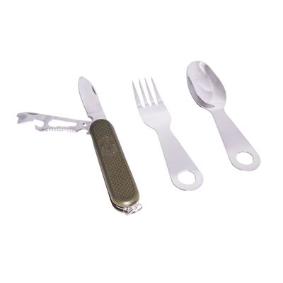 Posate con coltello multifunzione tascabile