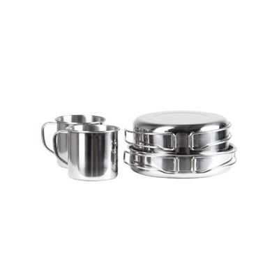 Set di stoviglie da campeggio in acciaio inossidabile 8 pezzi MIL-TEC® 14648300 2