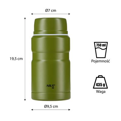 Thermos per alimenti 750 ml VERDE NILS Camp 15-02-050 10
