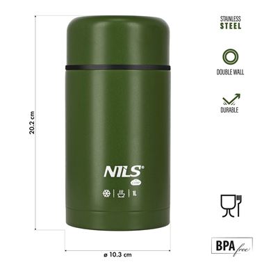 Thermos per cibo 1000 ml VERDE NILS Camp 15-02-105 9