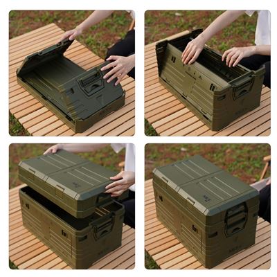 Cassa pieghevole con coperchio 42 L VERDE NILS Camp 15-03-603 14