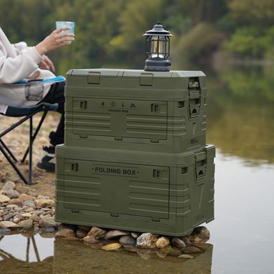 Cassa pieghevole con coperchio 42 L VERDE NILS Camp 15-03-603 2
