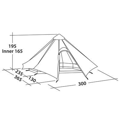 Tenda per 4 persone ROBENS GREEN CONE VERDE ROBENS 152094 2