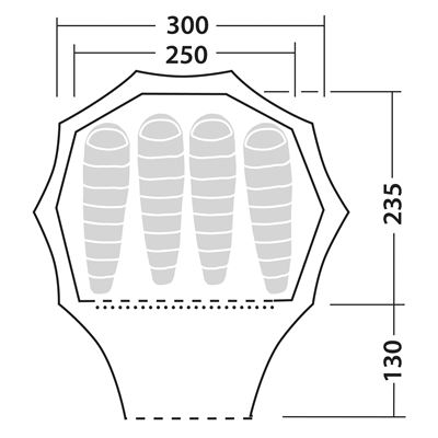 Tenda per 4 persone ROBENS GREEN CONE VERDE ROBENS 152094 3