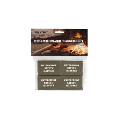 Fiammiferi WATERPROOF impermeabili, confezione da 4 scatole