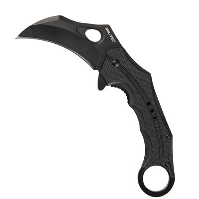 Coltello pieghevole G10 KARAMBIT lama liscia NERO