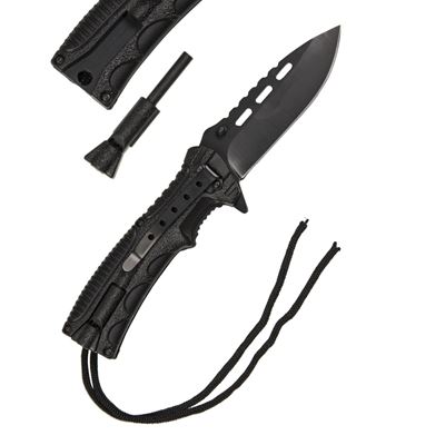 Coltello pieghevole ONE-HAND PARACORD con acciarino MIL-TEC® 15318400 2
