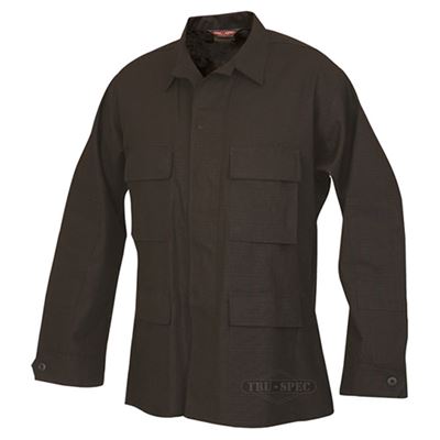Camicia US tipo BDU in cotone rip-stop NERO