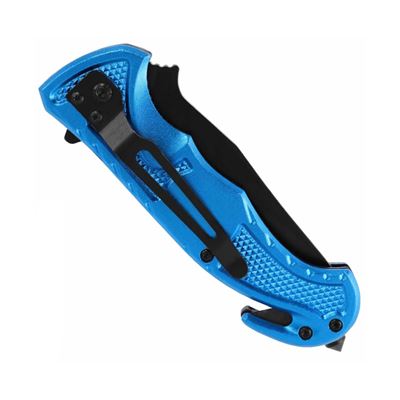 Coltello pieghevole con clip e taglierina RESCUE EMS BLU MIL-TEC® 15323003 2